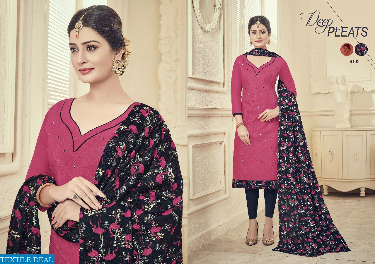 Raghav brandy Wholesale cotton pintex Dress material